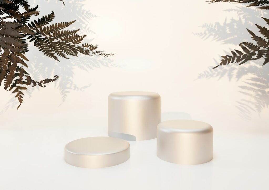 Botanical beauty product still life for hair care